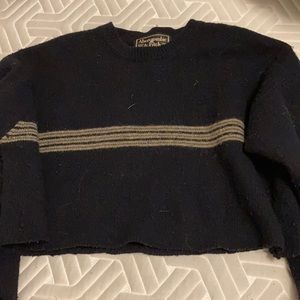 Cropped navy sweater / XL
